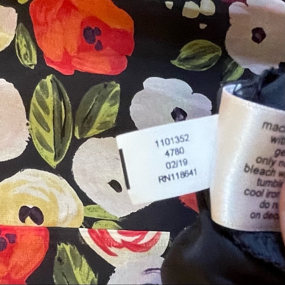 Lane Bryant Floral Print Long Sleeve Chiffon Tunic Top Blouse Women's 14 - Picture 8 of 8
